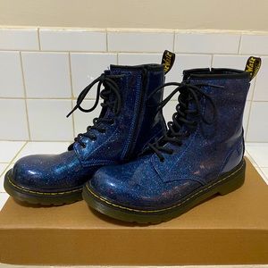 Dr Doc Martens 1460 Glitter Blue Boots Women's 7